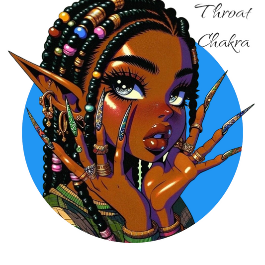 Throat chakra candle