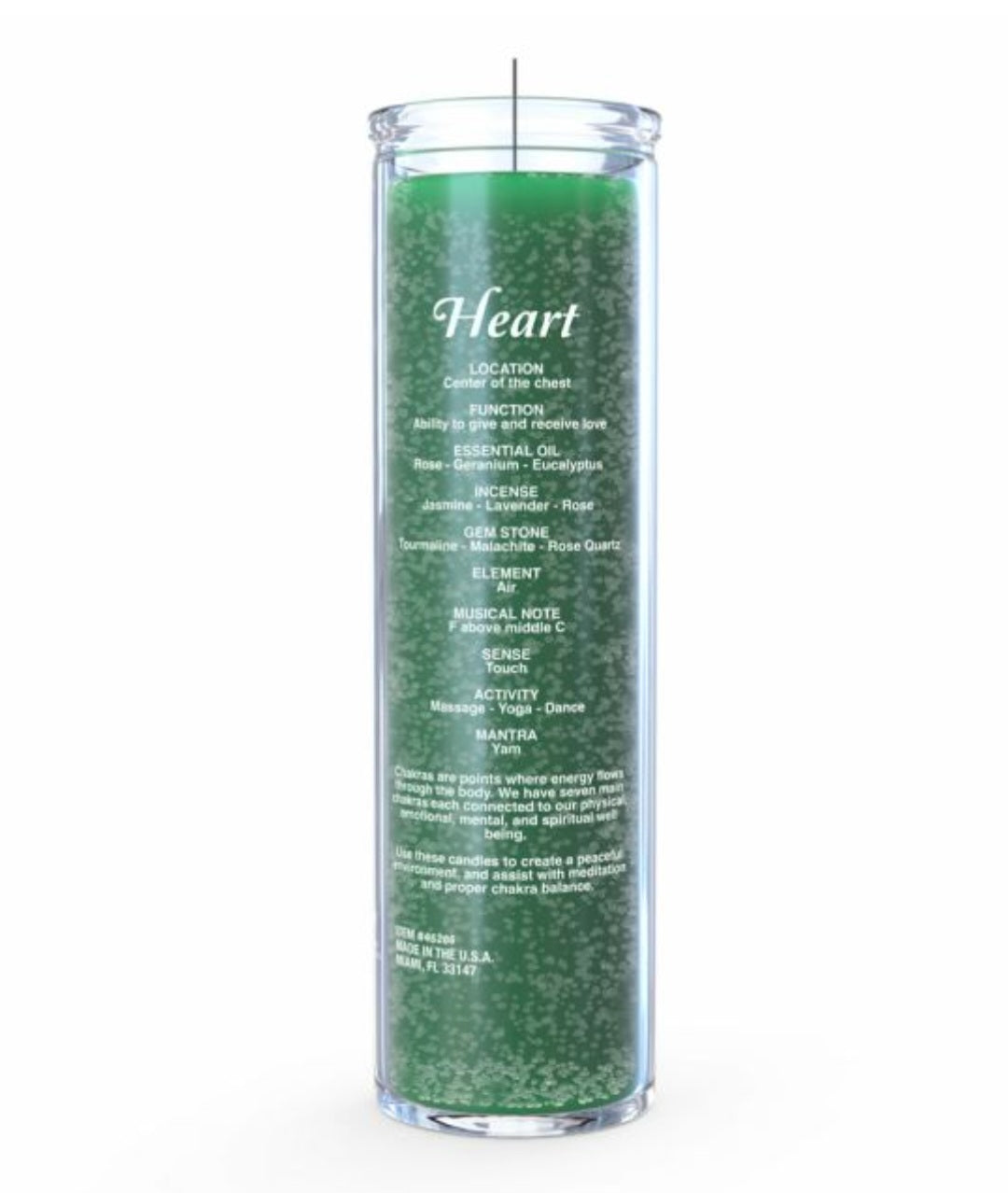 Heart chakra candle