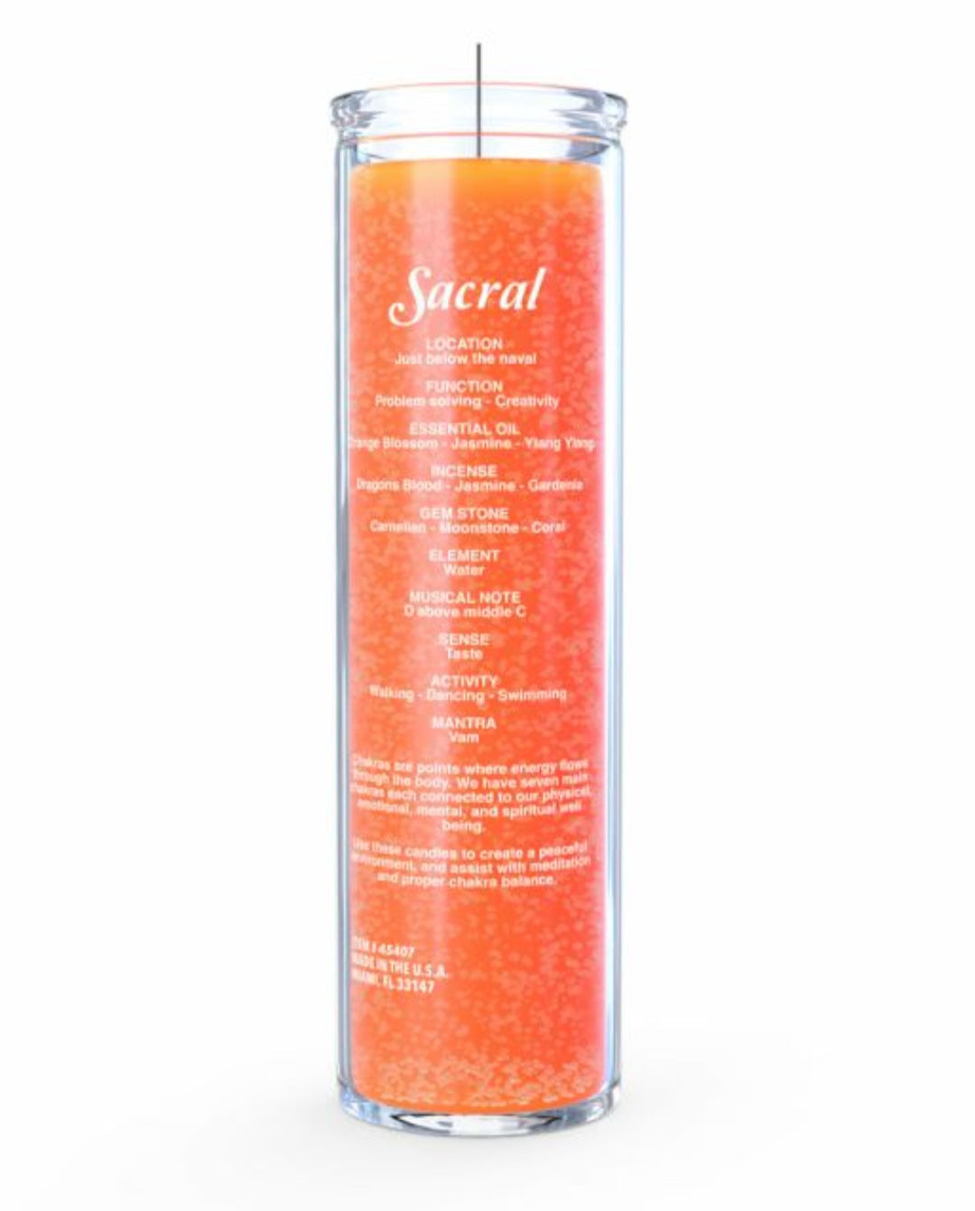 Sacral chakra candle