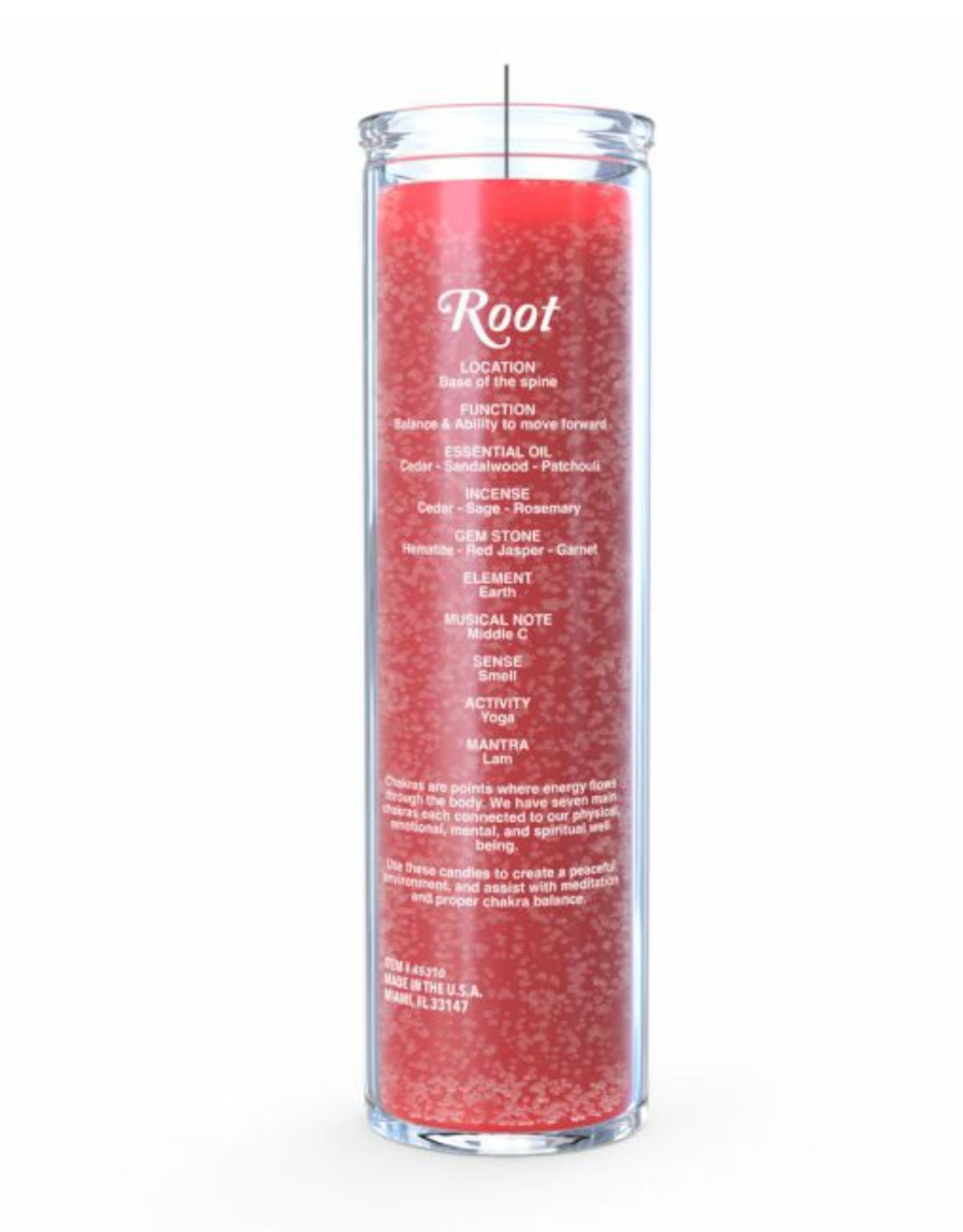 Root chakra candle